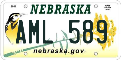 NE license plate AML589