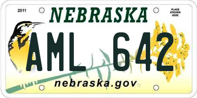 NE license plate AML642