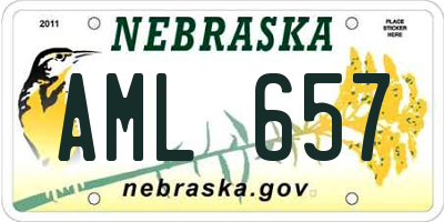 NE license plate AML657