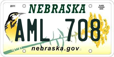 NE license plate AML708