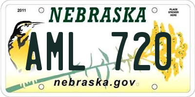 NE license plate AML720
