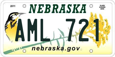 NE license plate AML721