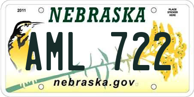 NE license plate AML722