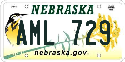 NE license plate AML729