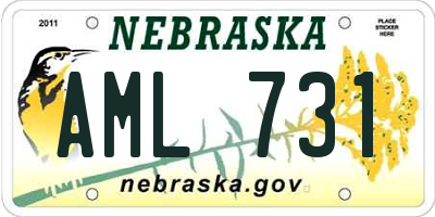 NE license plate AML731