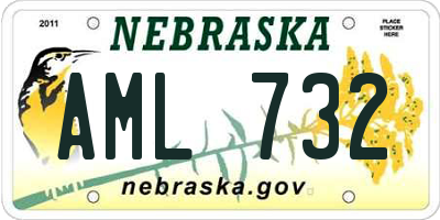 NE license plate AML732
