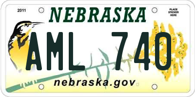 NE license plate AML740