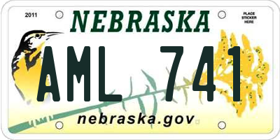NE license plate AML741