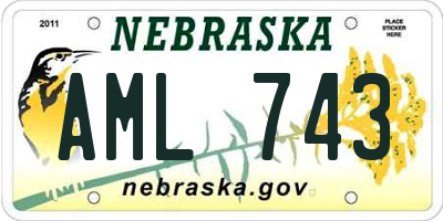 NE license plate AML743