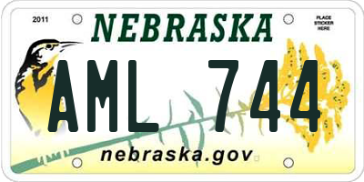 NE license plate AML744