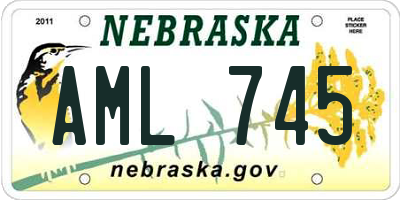 NE license plate AML745
