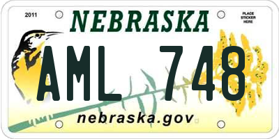 NE license plate AML748