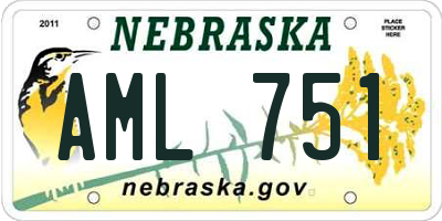 NE license plate AML751