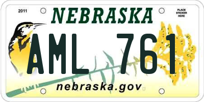 NE license plate AML761