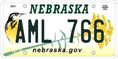 NE license plate AML766