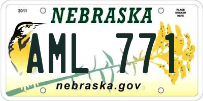 NE license plate AML771