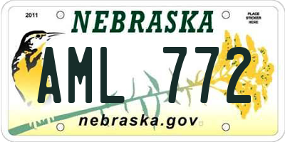 NE license plate AML772