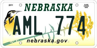 NE license plate AML774