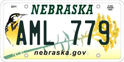 NE license plate AML779