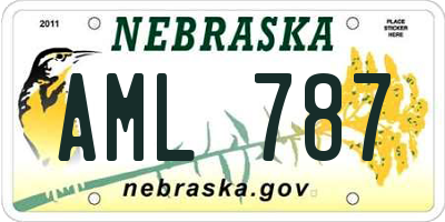 NE license plate AML787