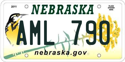 NE license plate AML790