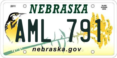 NE license plate AML791