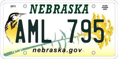 NE license plate AML795