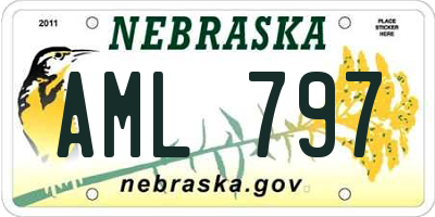 NE license plate AML797