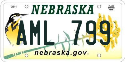 NE license plate AML799