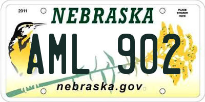 NE license plate AML902