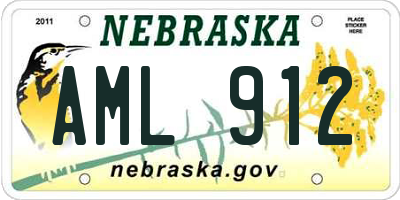 NE license plate AML912