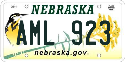 NE license plate AML923