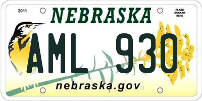 NE license plate AML930