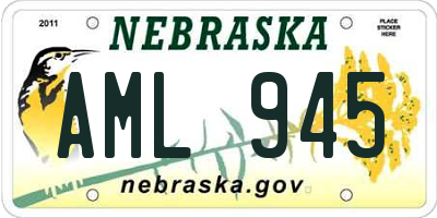 NE license plate AML945