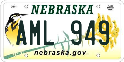 NE license plate AML949