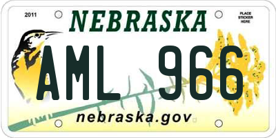 NE license plate AML966