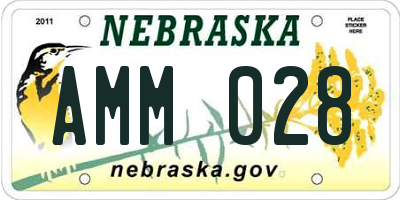 NE license plate AMM028
