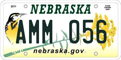 NE license plate AMM056