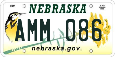 NE license plate AMM086