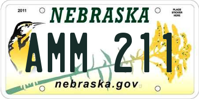 NE license plate AMM211
