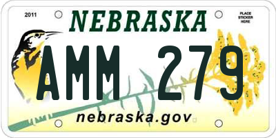 NE license plate AMM279