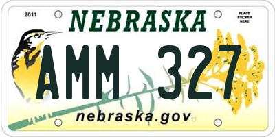 NE license plate AMM327