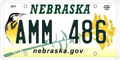 NE license plate AMM486