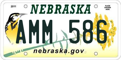 NE license plate AMM586