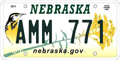 NE license plate AMM771