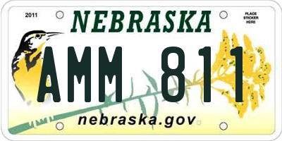 NE license plate AMM811