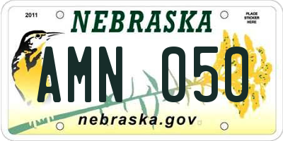NE license plate AMN050