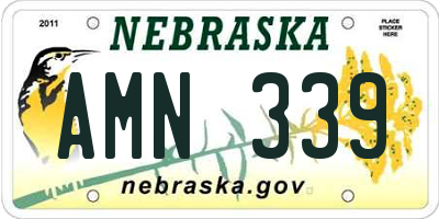 NE license plate AMN339