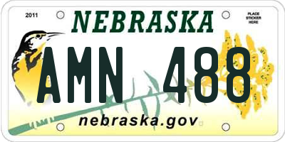 NE license plate AMN488