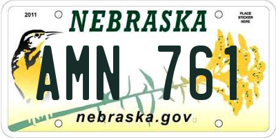 NE license plate AMN761
